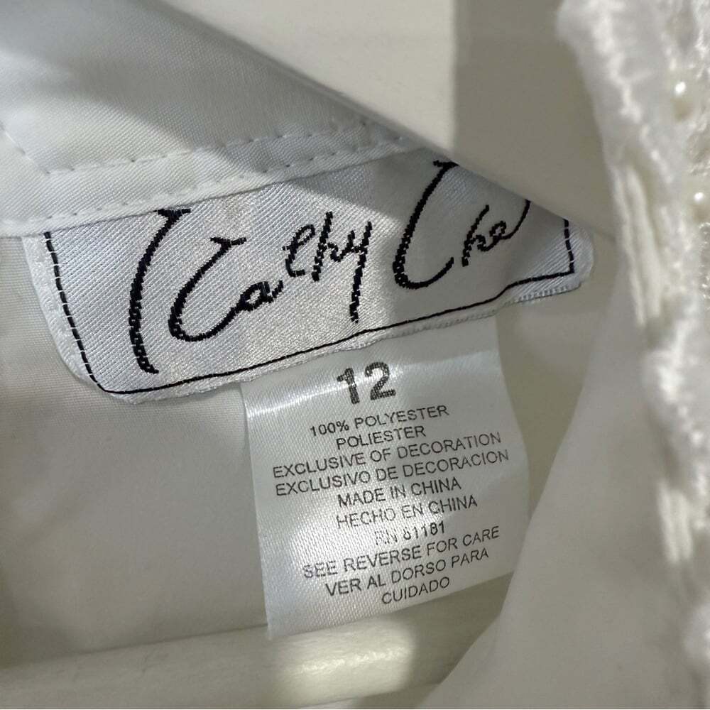 Kathy Che Vintage Pure White Blouse with High Neck and Elegant Lace Detail - Picture 2 of 16